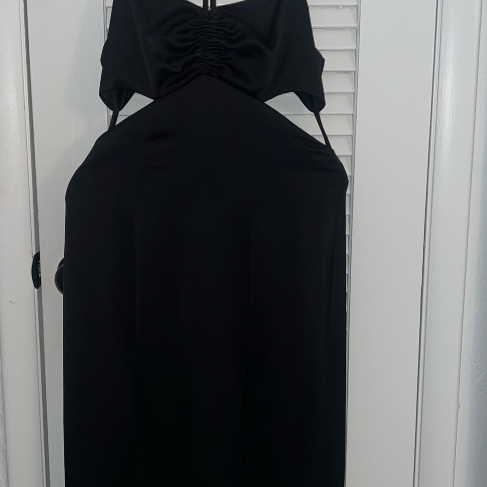 IRO Black Cutout Halter Dress